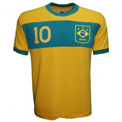 Camisa Retro Brasil Amarela